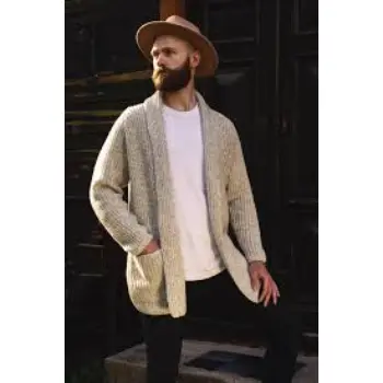 Soft Merino Wool Mens Cardigan